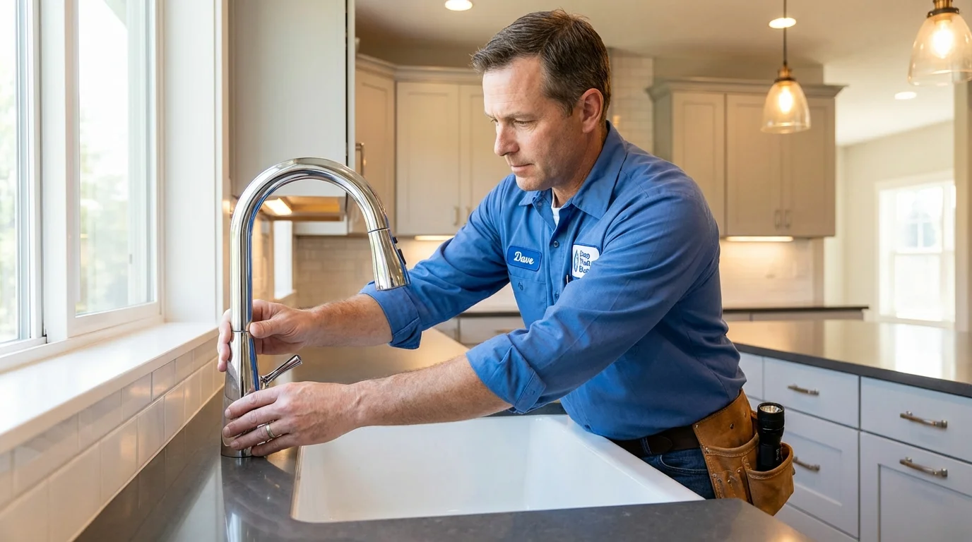Kitchen faucet installation by Johns Plumbing LLC in Puyallup