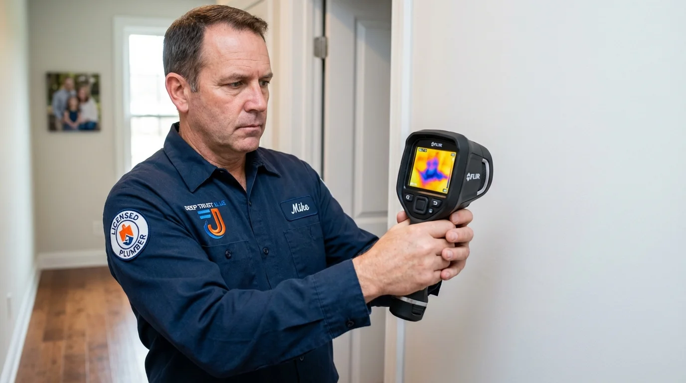 Thermal imaging leak detection by Johns Plumbing LLC in Puyallup